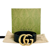 Pre-owned Gucci Black GG Belt 90cm in Calfskin - photo 2